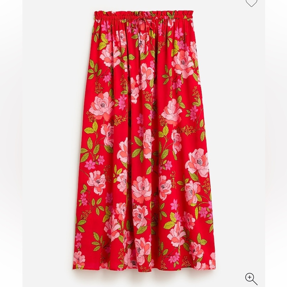 J. Crew NWT Cotton voile maxi skirt in peony vines